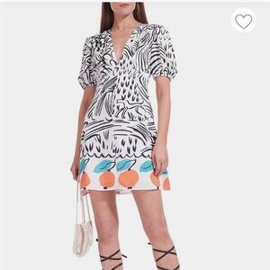 Staud Mini Milla Citrus Dress, Size 2. original Price $395